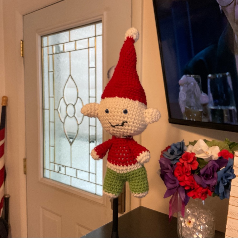16” Hand Crochet Christmas Elf